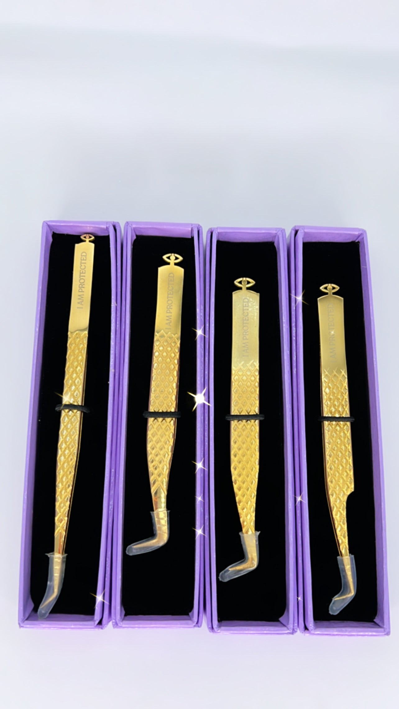 Colección de pinzas para el mal de ojo en oro de 24 quilates