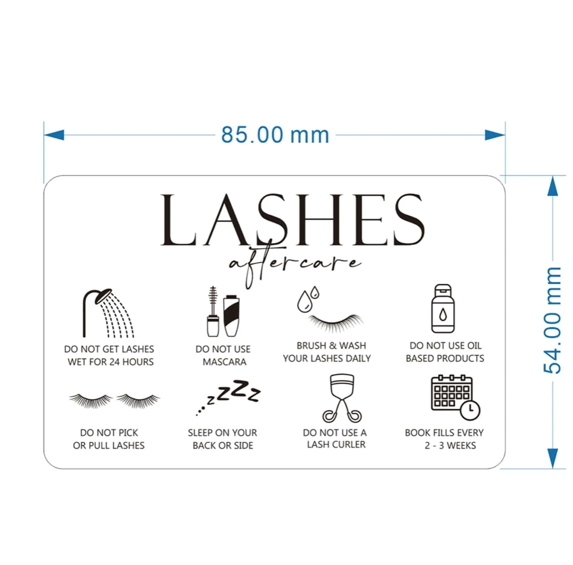 Transparent Aftercare Cards